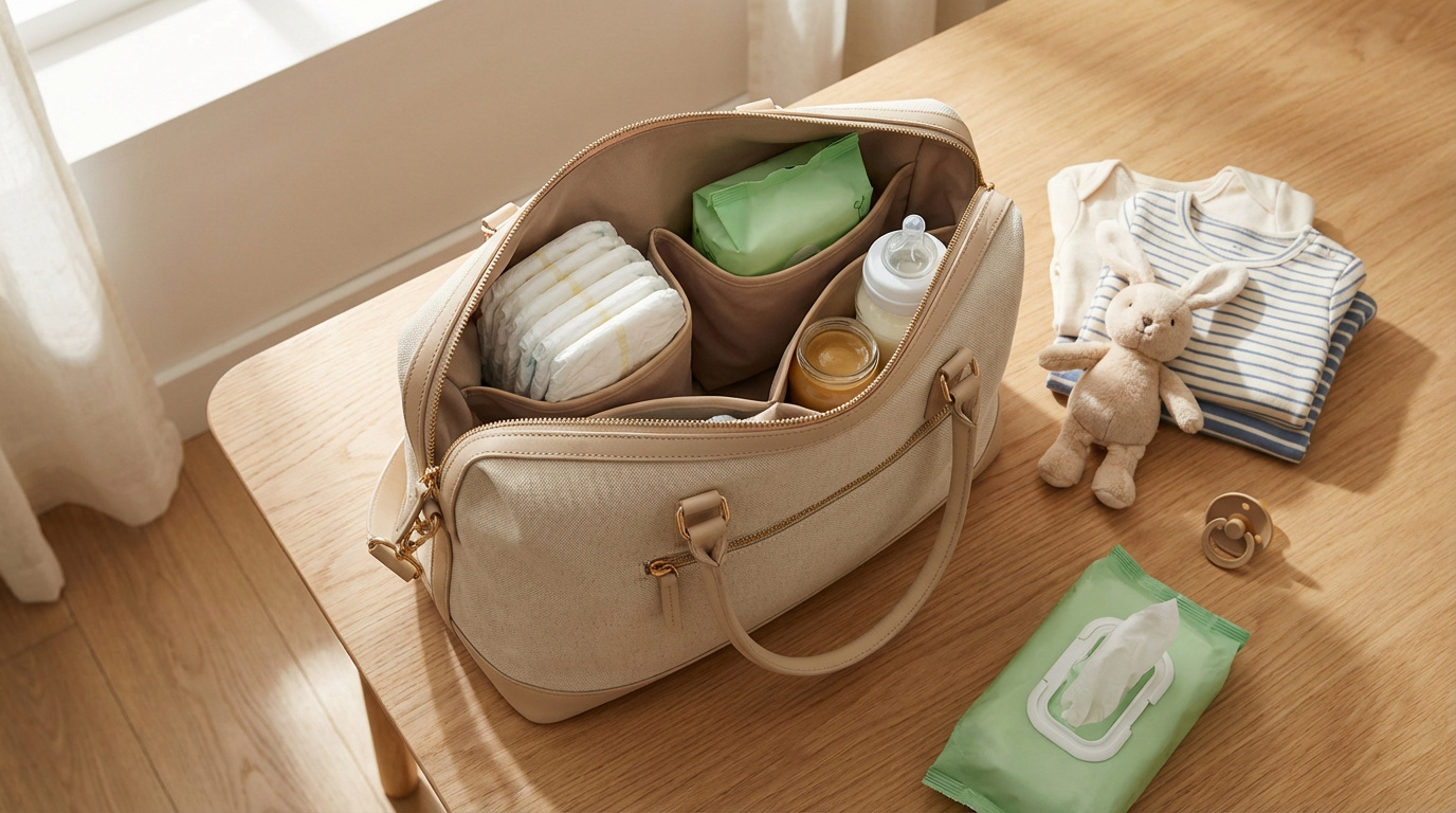 Contenu sac à langer | top guide complet 2026 [liste] - Cosmos Cosmétique